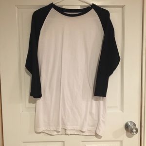 Black & White Baseball Tee